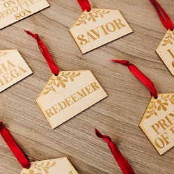 Names of Jesus Tag Ornament Set - 12 Piece