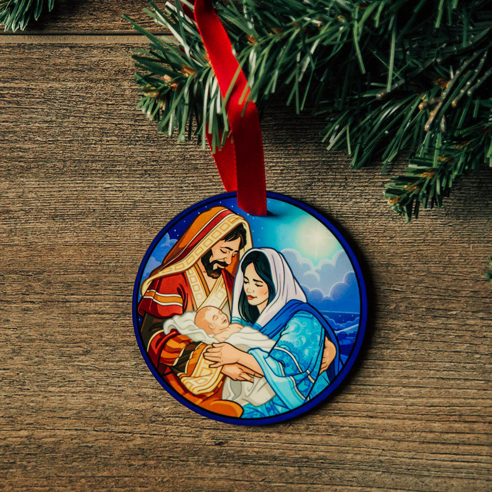 Holy Family Nativity Ornament - Color - LDP-ORN-SUB-HLYFAM-COLOR