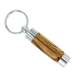 Bethlehem Olive Wood Oil Vial - Silver/Gunmetal