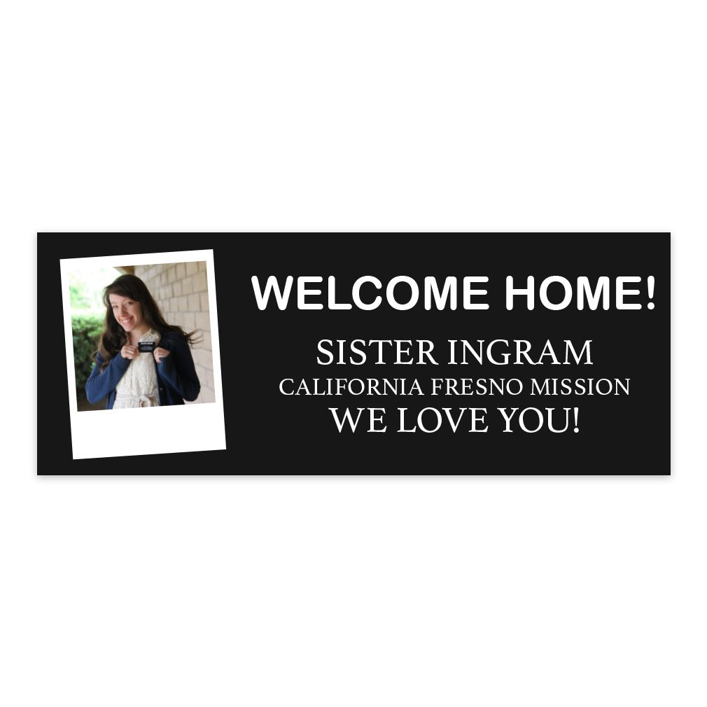 Black Tag Photo Missionary Welcome Home Banner - LDP-MSPST-PHOTO-BLKTG