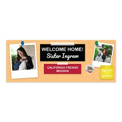 Memory Board Photo Missionary Welcome Home Banner missionary welcome home banner, lds missionary banner, missionary welcome home sign, photo missionary welcome home banner, photo missionary banner