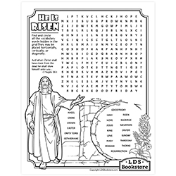 Easter Crosswords Activity Page - Printable easter activity page, lds activity page, lds activity pages, lds crosswords, easter crosswords