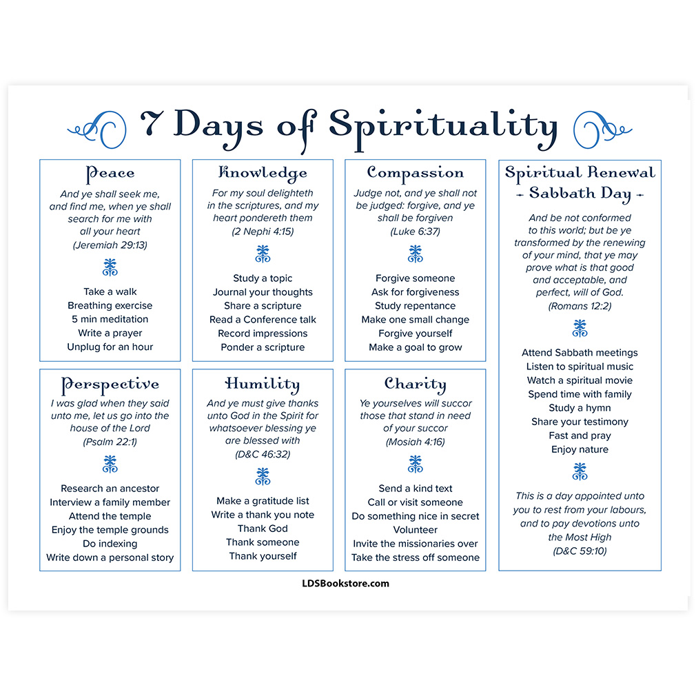 7 Days of Spirituality - Printable - LDPD-PBL-ACT-SDS