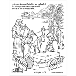The Promised Land Coloring Page - Printable come follow me coloring page, free lds coloring page, come follow me activity, come follow me, 