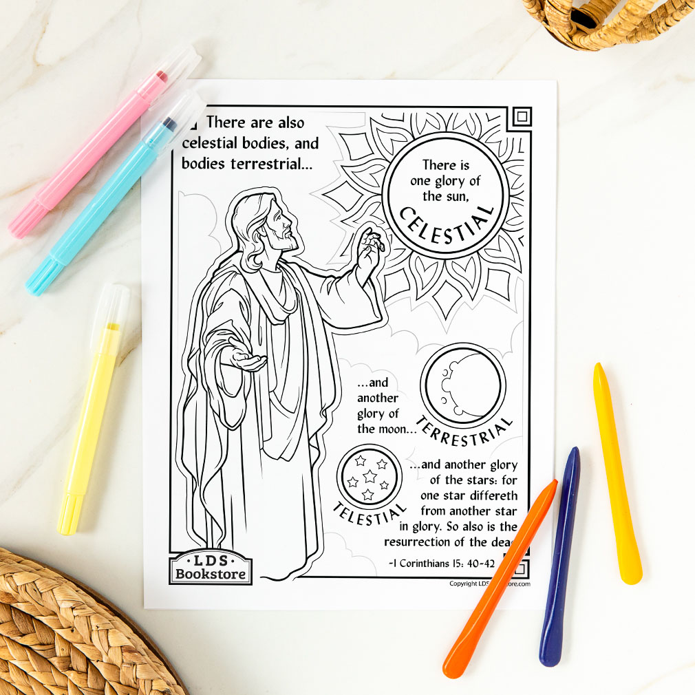 Three Degrees of Glory Coloring Page - Printable - LDPD-PBL-COLOR-1COR15