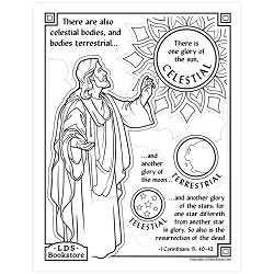 Three Degrees of Glory Coloring Page - Printable come follow me coloring page, free lds coloring page, new testament coloring page, jesus coloring page,