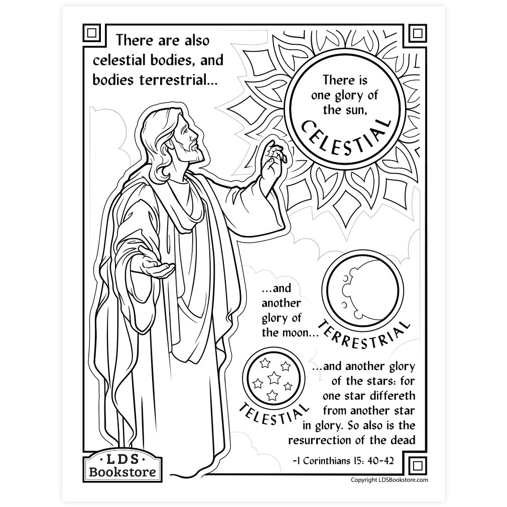 Three Degrees of Glory Coloring Page - Printable - LDPD-PBL-COLOR-1COR15