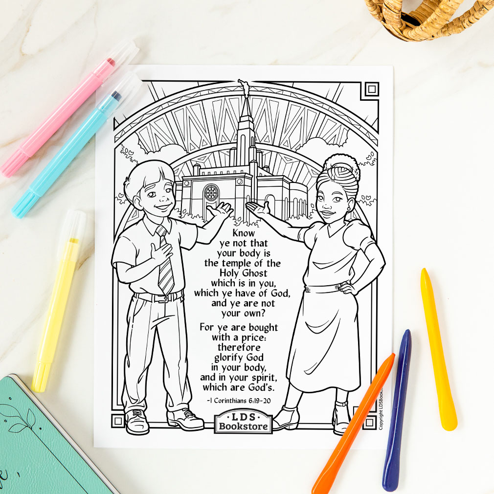 Your Body Is A Temple Coloring Page - Printable - LDPD-PBL-COLOR-1COR6