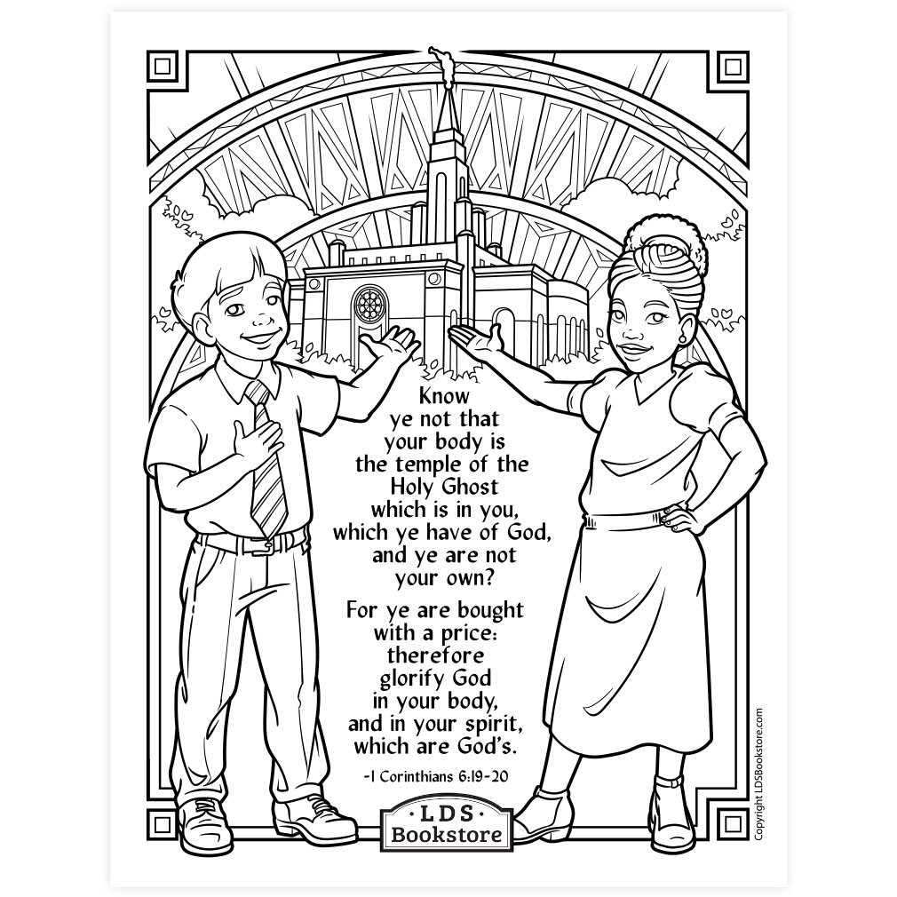 Your Body Is A Temple Coloring Page - Printable - LDPD-PBL-COLOR-1COR6