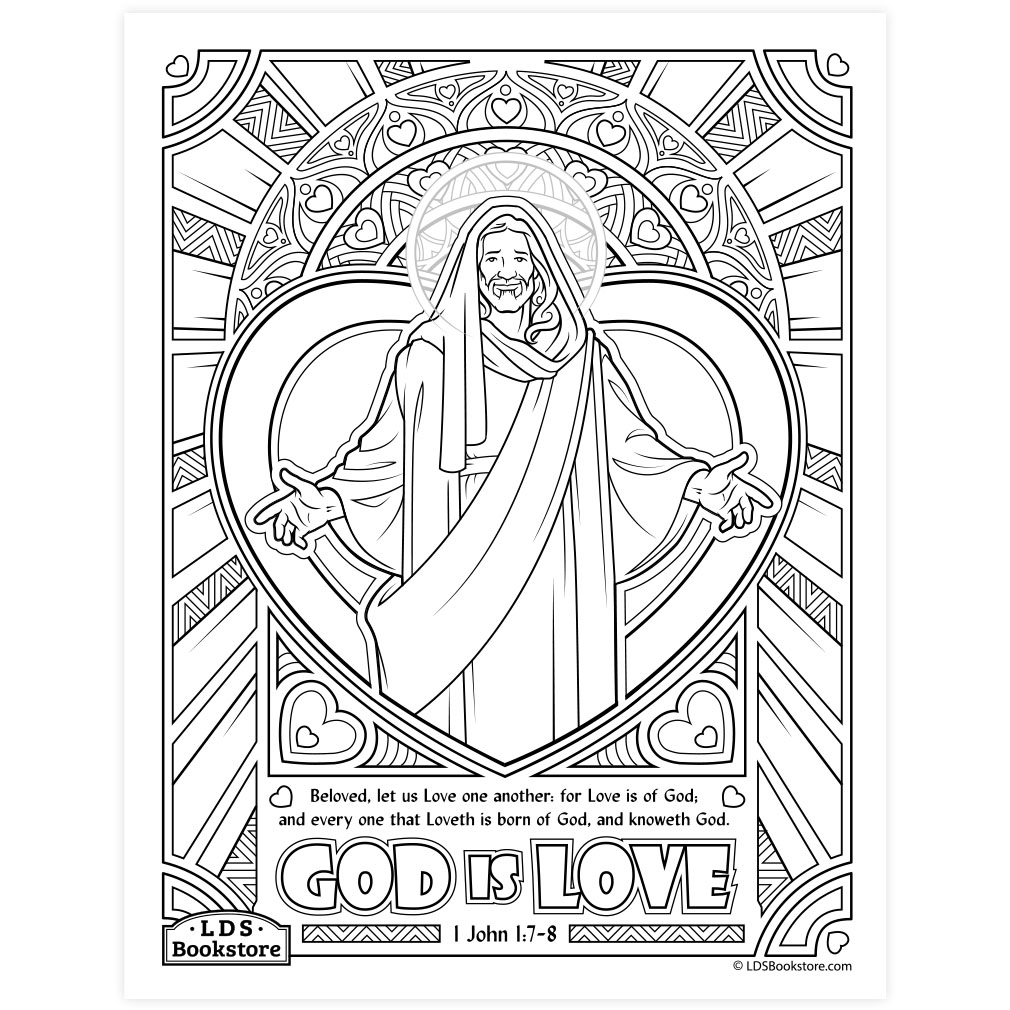 God is Love Coloring Page - Printable - LDPD-PBL-COLOR-1JOHN1