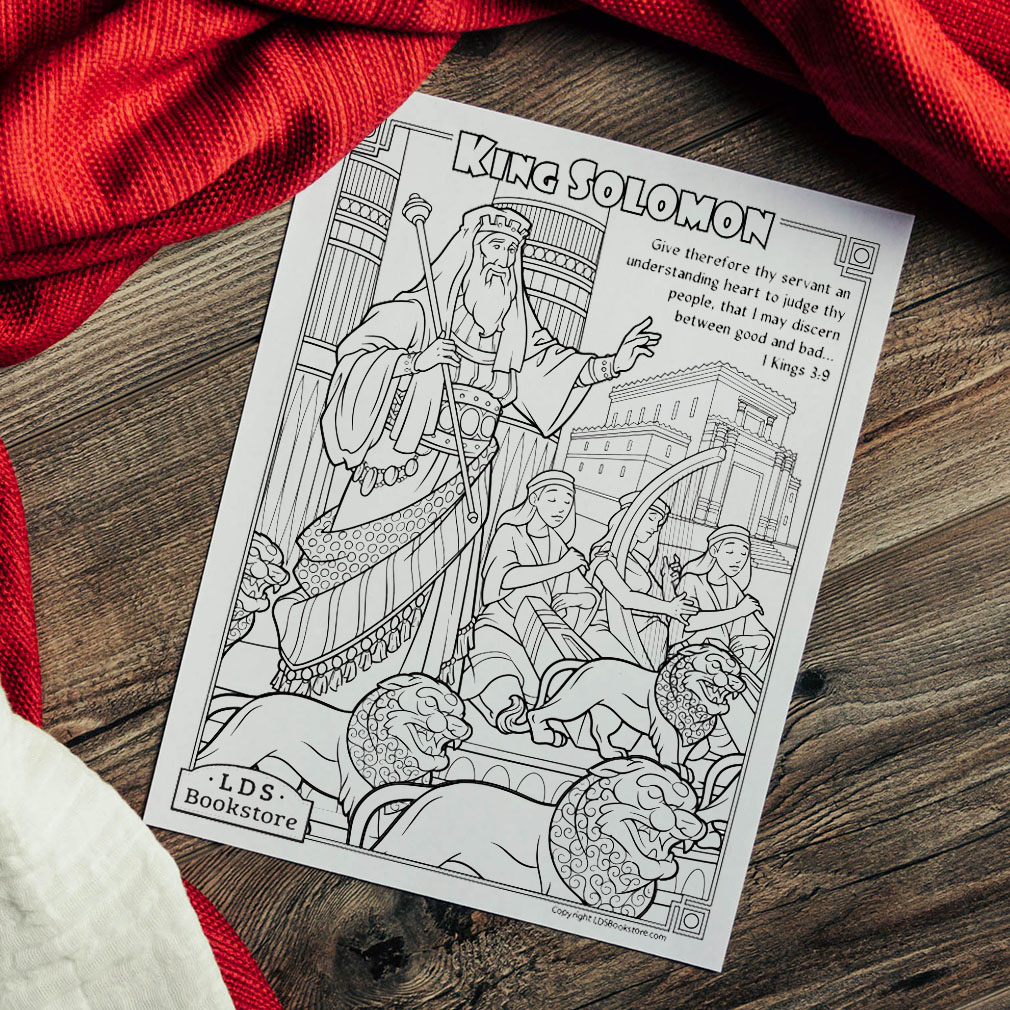 King Solomon and the Temple Coloring Page - Printable - LDPD-PBL-COLOR-1KING3