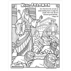 King Solomon and the Temple Coloring Page - Printable come follow me coloring page, free lds coloring page, old testament coloring page, pearl of great price coloring page
