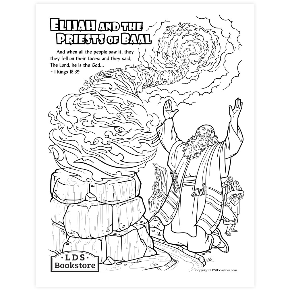 Elijah and the Priests of Baal Coloring Page - Printable - LDPD-PBL-COLOR-1KINGS18