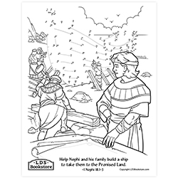 Building a Ship Coloring Page - Printable come follow me coloring page, free lds coloring page, come follow me activity, come follow me, 