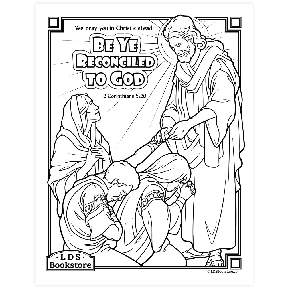 Be Ye Reconciled to God Coloring Page - Printable