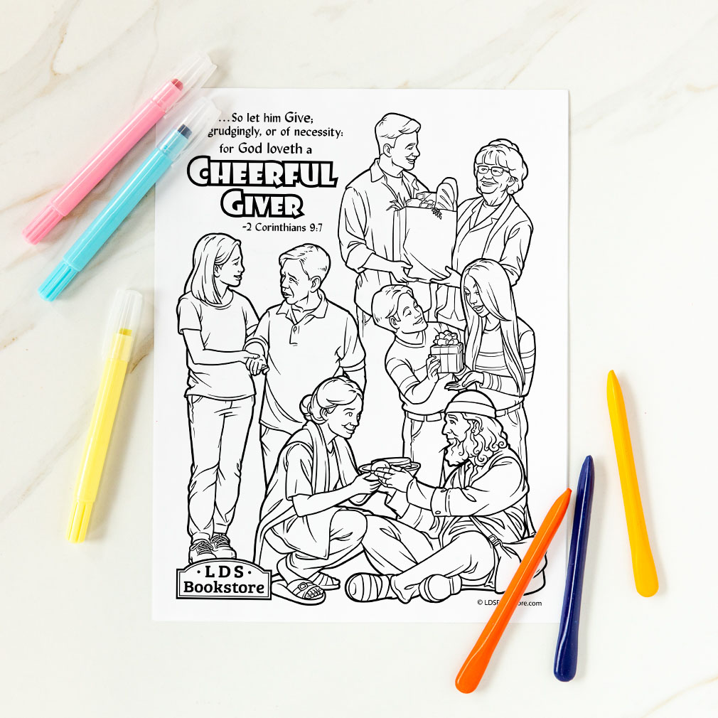 God Loveth a Cheerful Giver Coloring Page - Printable - LDPD-PBL-COLOR-2COR9