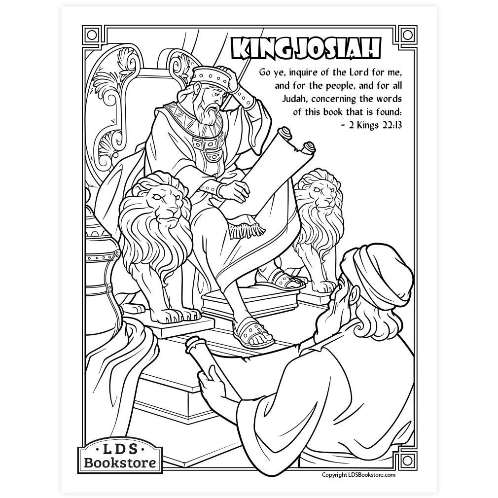 King Josiah and the Book of the Law Coloring Page - Printable - LDPD-PBL-COLOR-2KINGS22