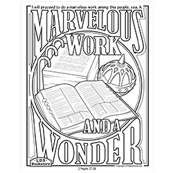 A Marvelous Work And A Wonder - Printable book of mormon coloring page, lds color page, lds coloring pages, 