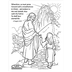 Ye Must Press Forward Coloring Page - Printable book of mormon coloring page, come follow me, come follow me coloring page, book of mormon activity page, coloring page, lds coloring page