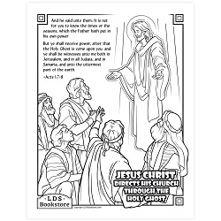 Christ Ascends into Heaven Coloring Page - Printable come follow me coloring page, free lds coloring page, new testament coloring page, jesus coloring page,