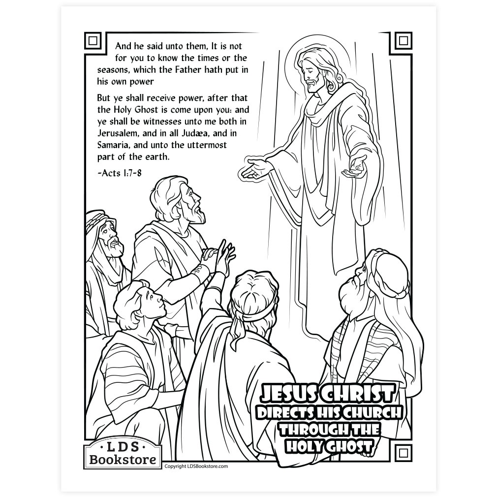 Christ Ascends into Heaven Coloring Page - Printable - LDPD-PBL-COLOR-ACTS1