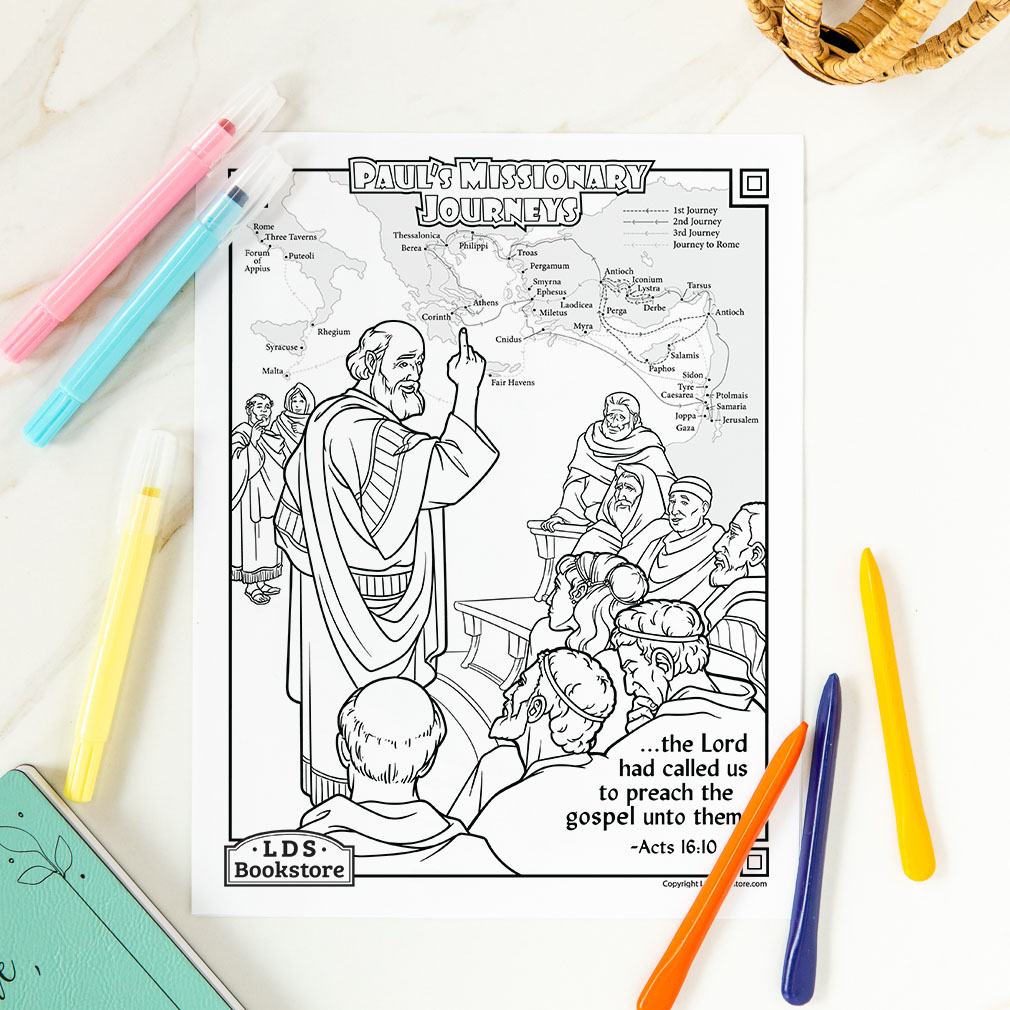 Paul's Missionary Journeys Coloring Page - Printable - LDPD-PBL-COLOR-ACTS16