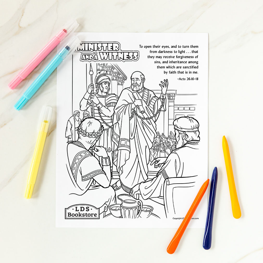 Paul Testifies to Roman Rulers Coloring Page - Printable - LDPD-PBL-COLOR-ACTS26