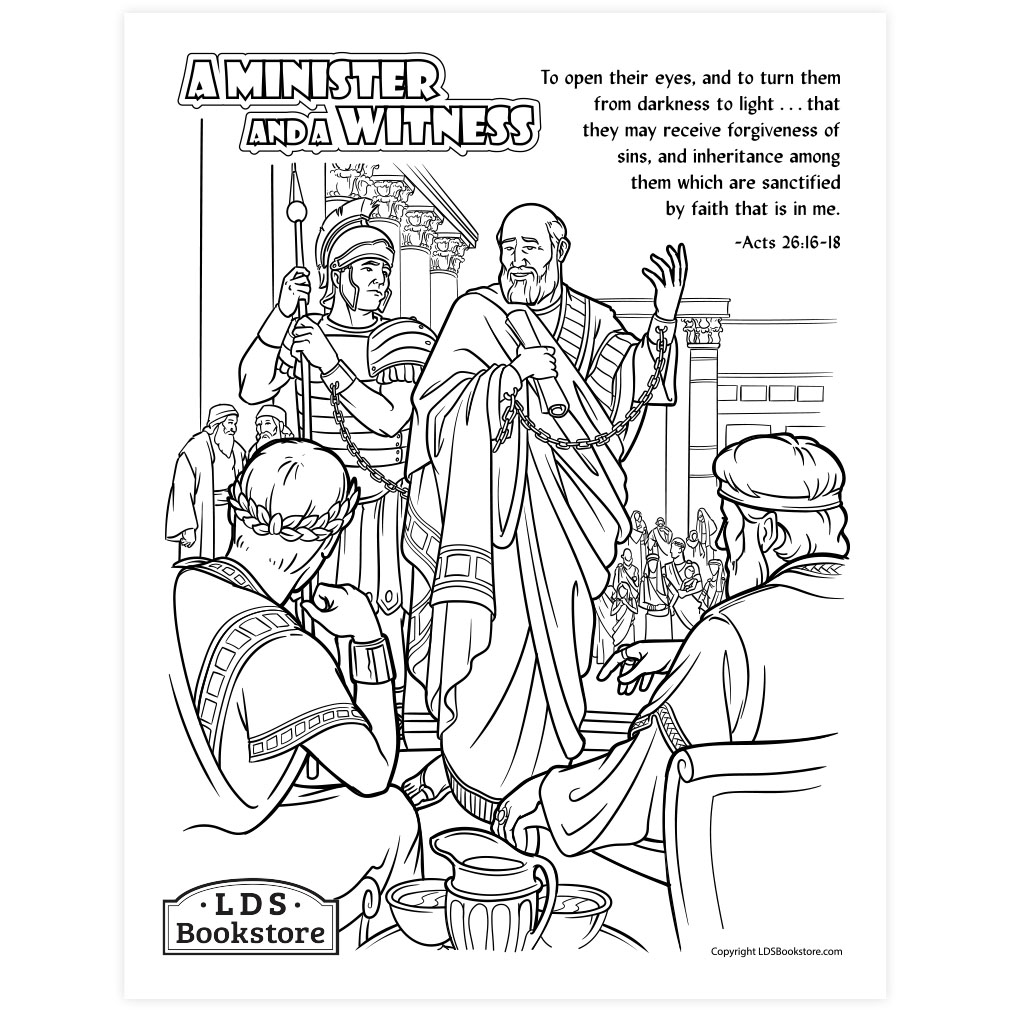 Paul Testifies to Roman Rulers Coloring Page - Printable - LDPD-PBL-COLOR-ACTS26