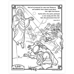Jesus Appears to Saul Coloring Page - Printable  come follow me coloring page, free lds coloring page, new testament coloring page, jesus coloring page, easter coloring page, palm sunday