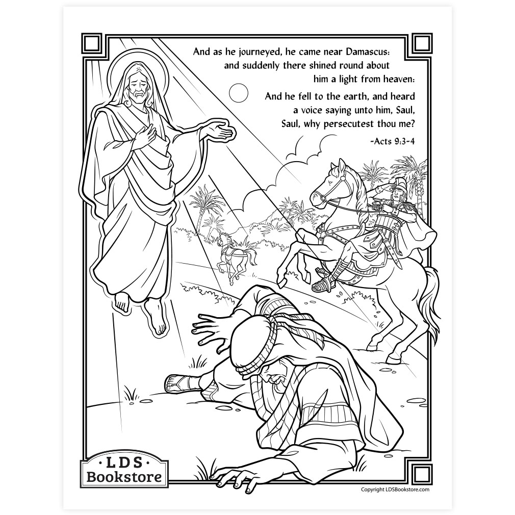 Jesus Appears to Saul Coloring Page - Printable
