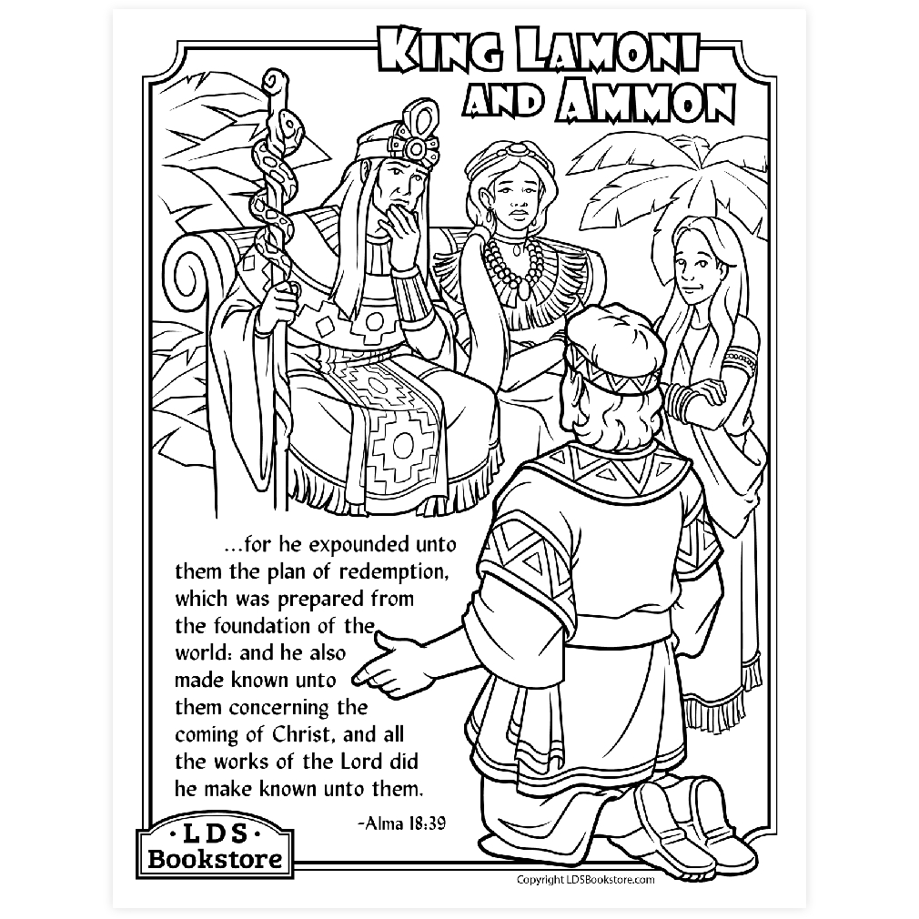 King Lamoni and Ammon Coloring Page - Printable - LDPD-PBL-COLOR-ALMA1839