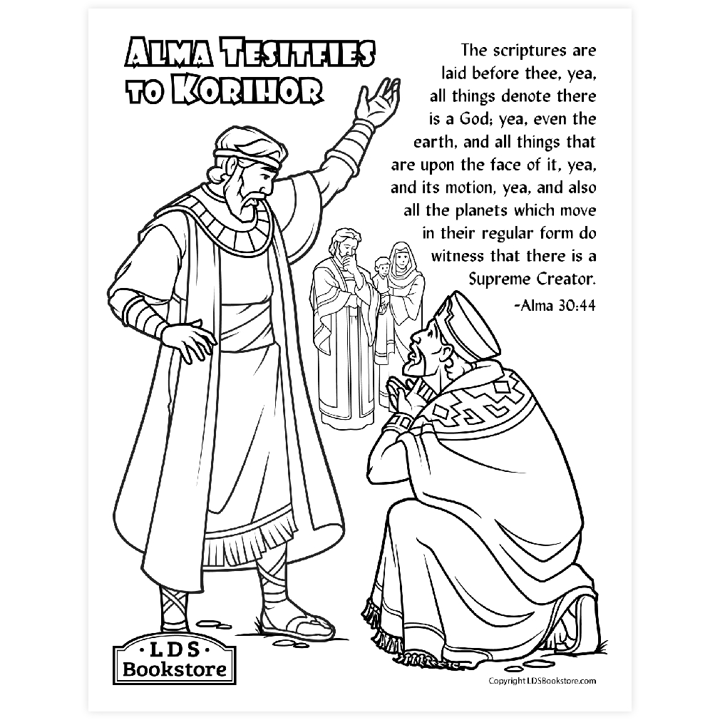 Alma Testifies to Korihor Coloring Page - Printable - LDPD-PBL-COLOR-ALMA14-clone1