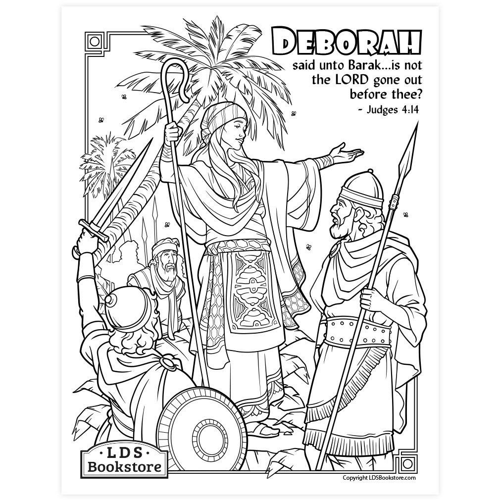 Deborah Judges Israel Coloring Page - Printable - LDPD-PBL-COLOR-DEBRH-JDG4