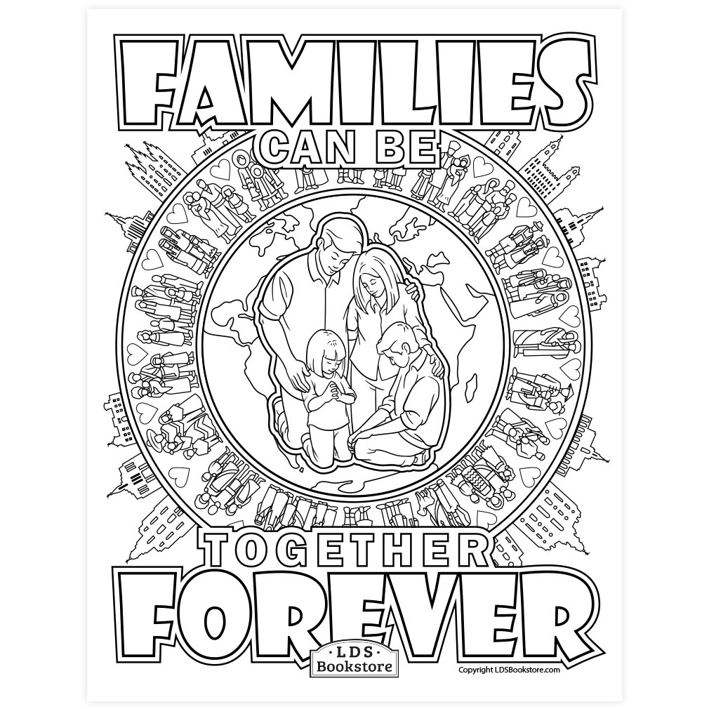 coloring pages family