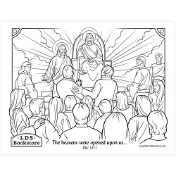 The Vision of the Redemption of the Dead Coloring Page - Printable free lds coloring page, lds coloring page, come follow me activities, come follow me coloring page, doctrine and covenants coloring page, temple coloring page