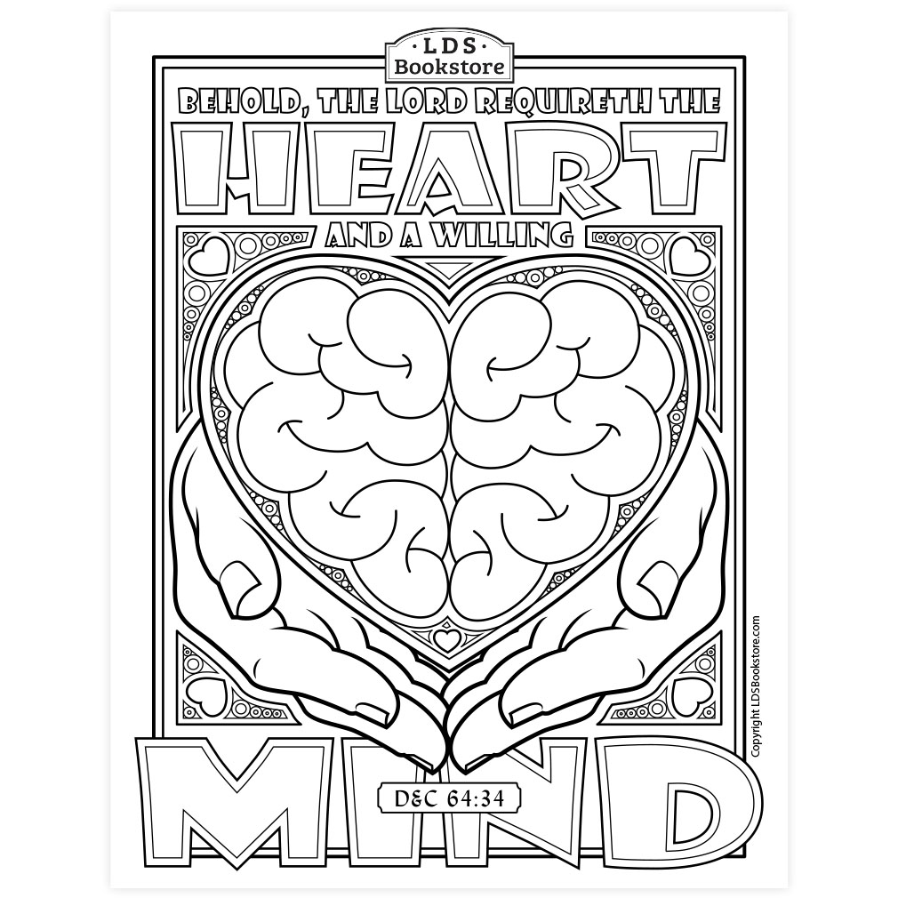 The Heart and Willing Mind Coloring Page - Printable - LDPD-PBL-COLOR-DOCTCOV64
