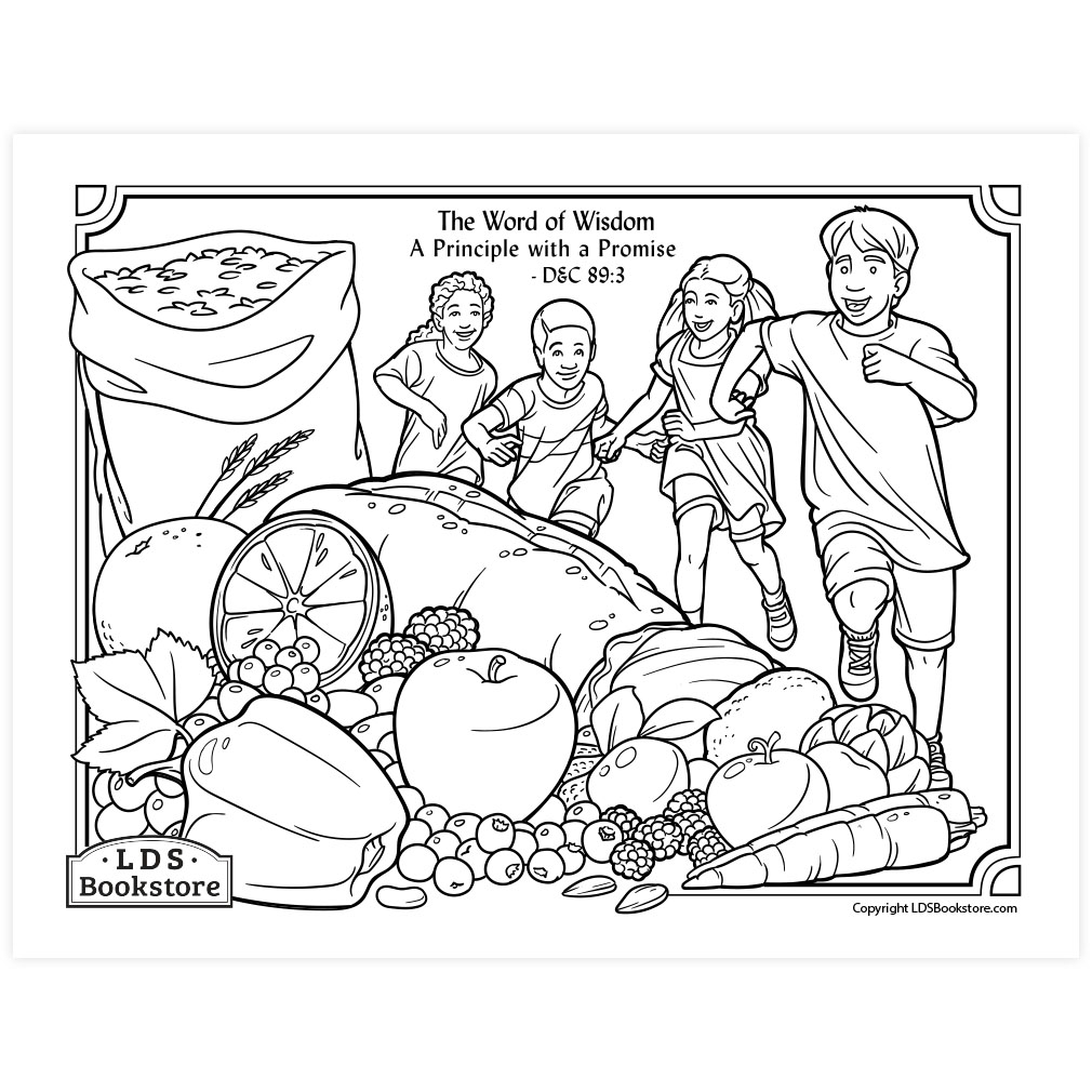 The Word of Wisdom Coloring Page - Printable - LDPD-PBL-COLOR-DOCTCOV89