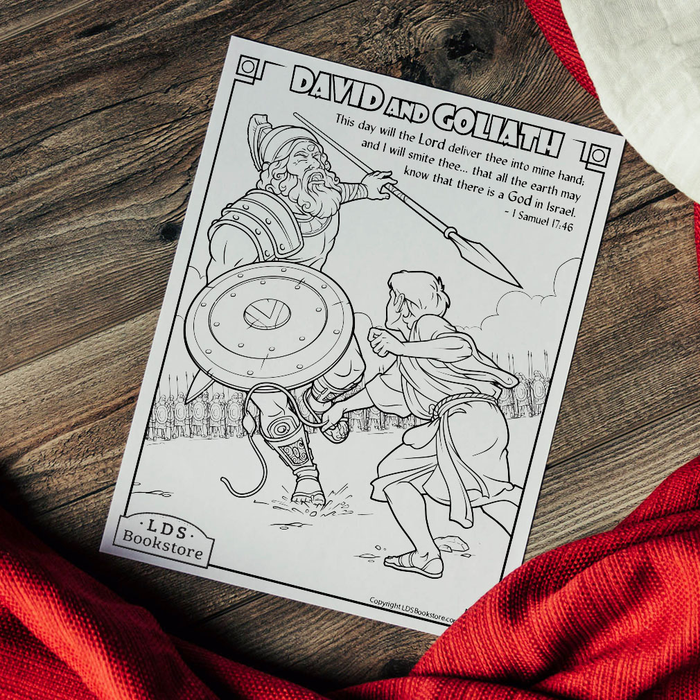 David and Goliath Coloring Page - Printable - LDPD-PBL-COLOR-DVDGOL