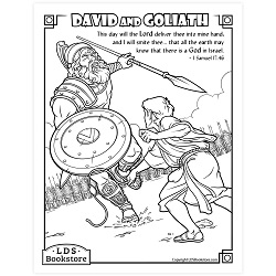 David and Goliath Coloring Page - Printable