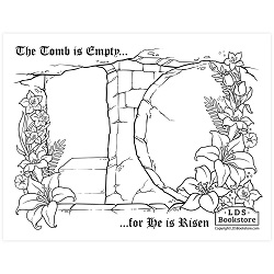 The Tomb Is Empty Easter Coloring Page - Printable