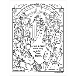 Christ Being the Chief Corner Stone Coloring Page - Printable come follow me coloring page, free lds coloring page, new testament coloring page, jesus coloring page,