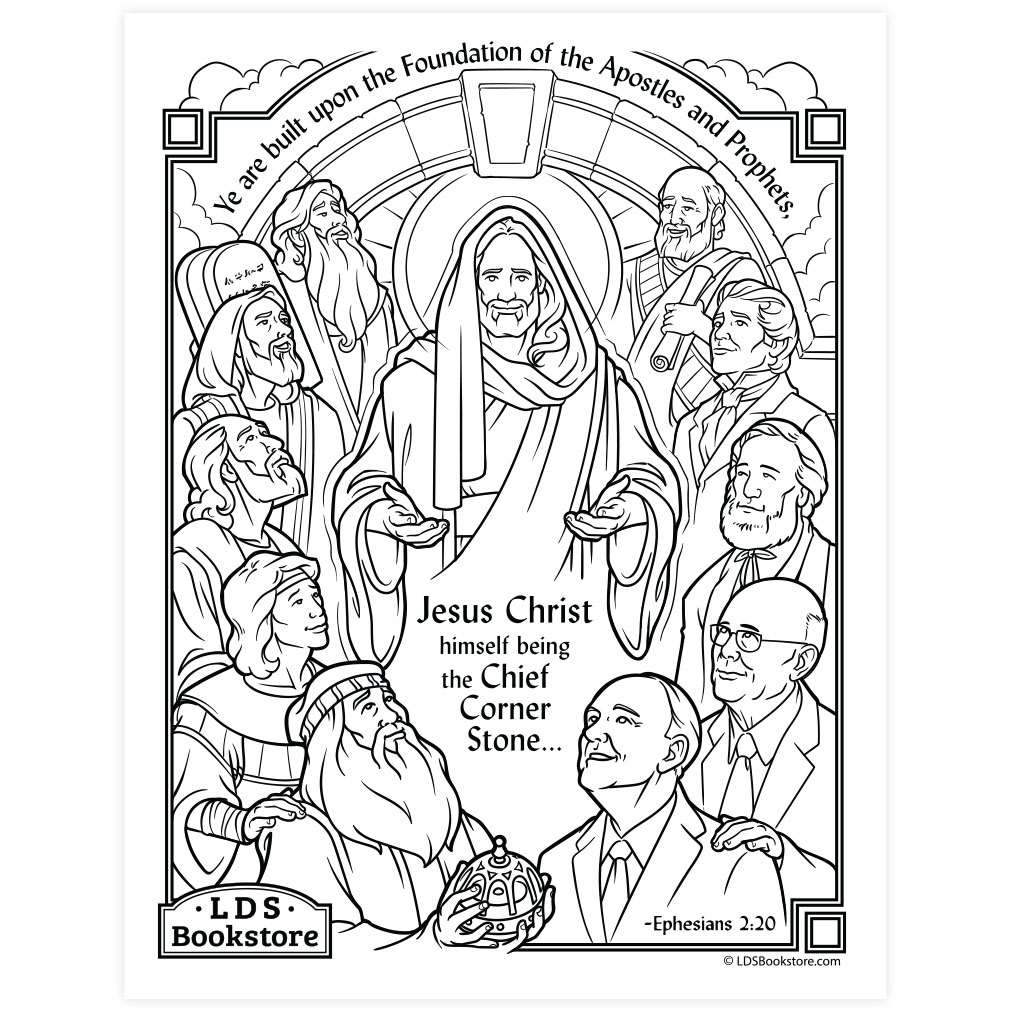 Christ Being the Chief Corner Stone Coloring Page - Printable - LDPD-PBL-COLOR-EPH2