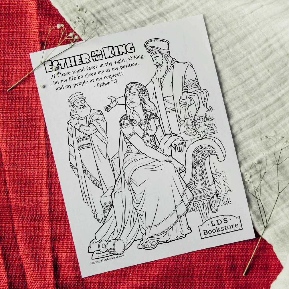 Esther and the King Coloring Page Printable