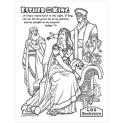 Esther and the King Coloring Page - Printable  come follow me coloring page, free lds coloring page, old testament coloring page, pearl of great price coloring page