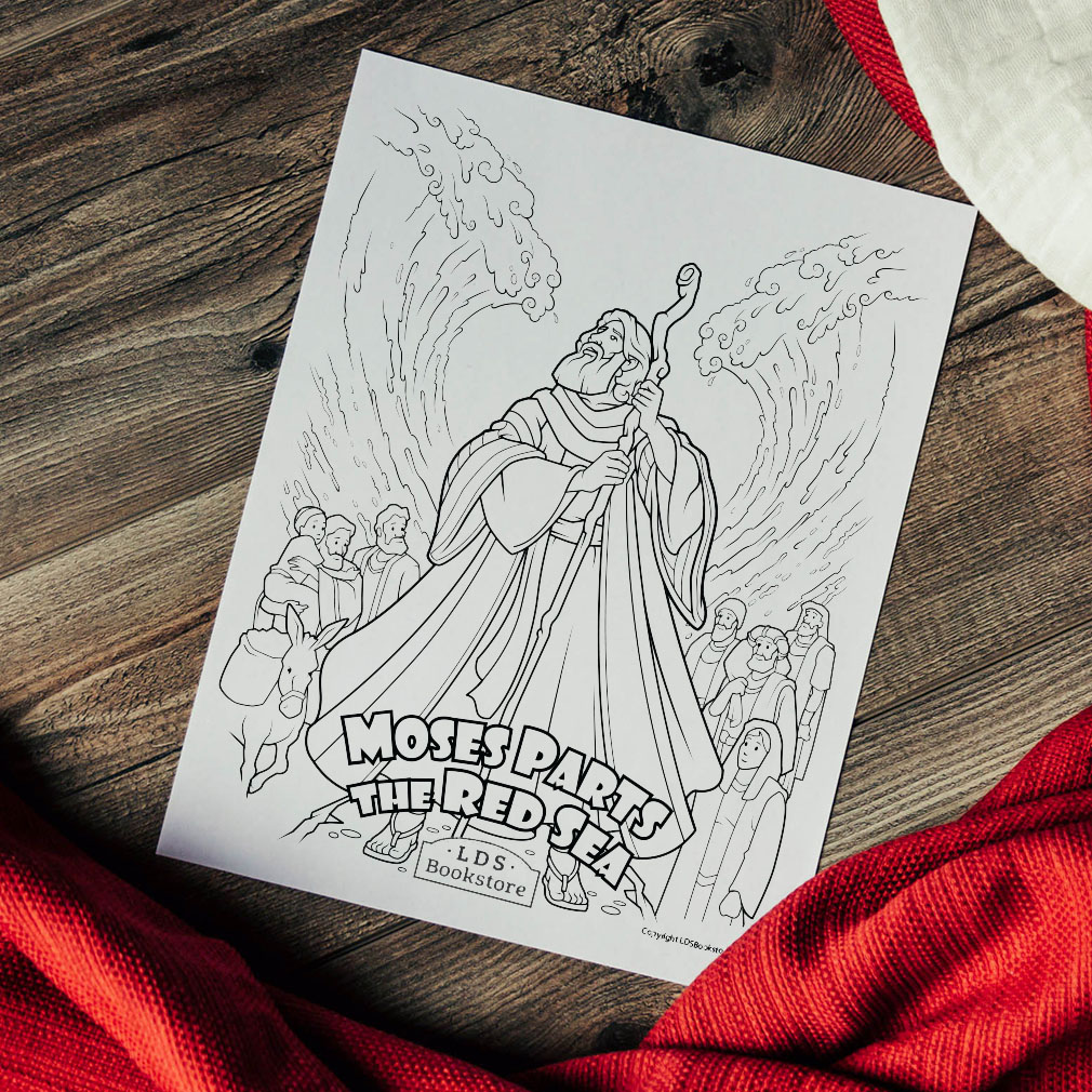Moses Parts the Red Sea Coloring Page - Printable  - LDPD-PBL-COLOR-EXODUS14