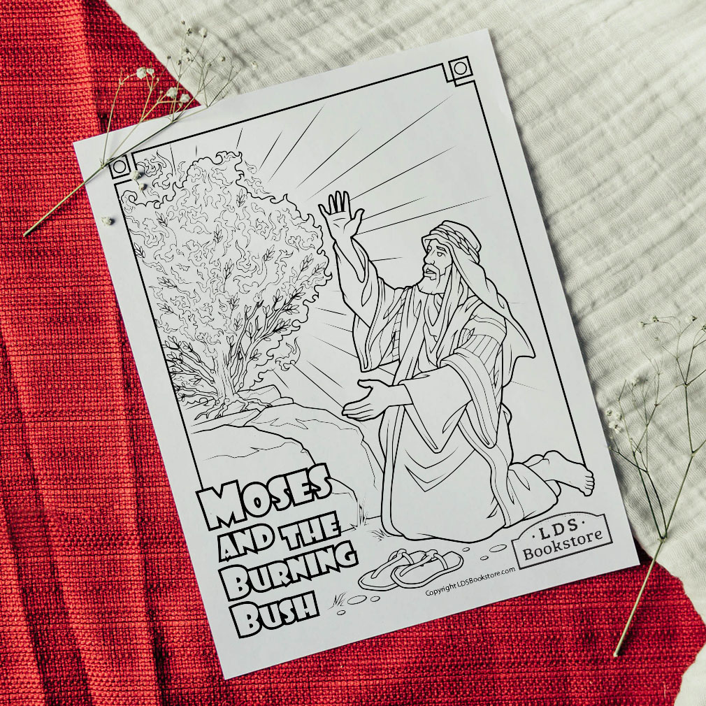 Moses and and the Burning Bush Coloring Page - Printable - LDPD-PBL-COLOR-EXODUS3