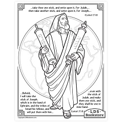 The Stick of Judah and Joseph Coloring Page - Printable come follow me coloring page, free lds coloring page, old testament coloring page, pearl of great price coloring page