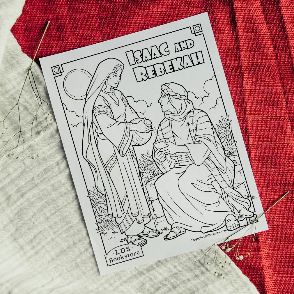 Isaac and Rebekah Coloring Page - Printable - LDPD-PBL-COLOR-GEN24