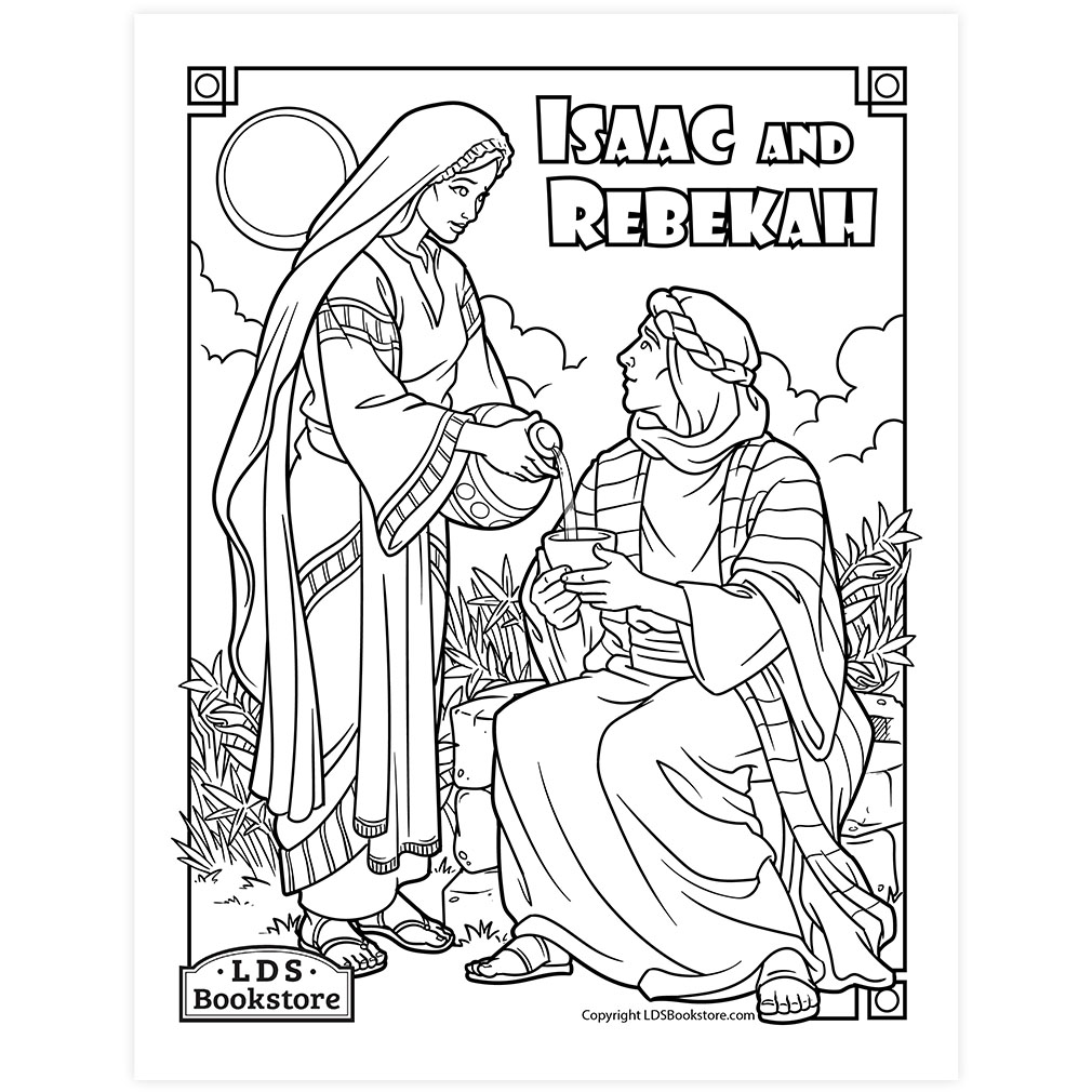 Isaac and Rebekah Coloring Page - Printable - LDPD-PBL-COLOR-GEN24