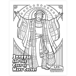 Joseph and the Coat of Many Colors Coloring Page - Printable   come follow me coloring page, free lds coloring page, old testament coloring page, pearl of great price coloring page